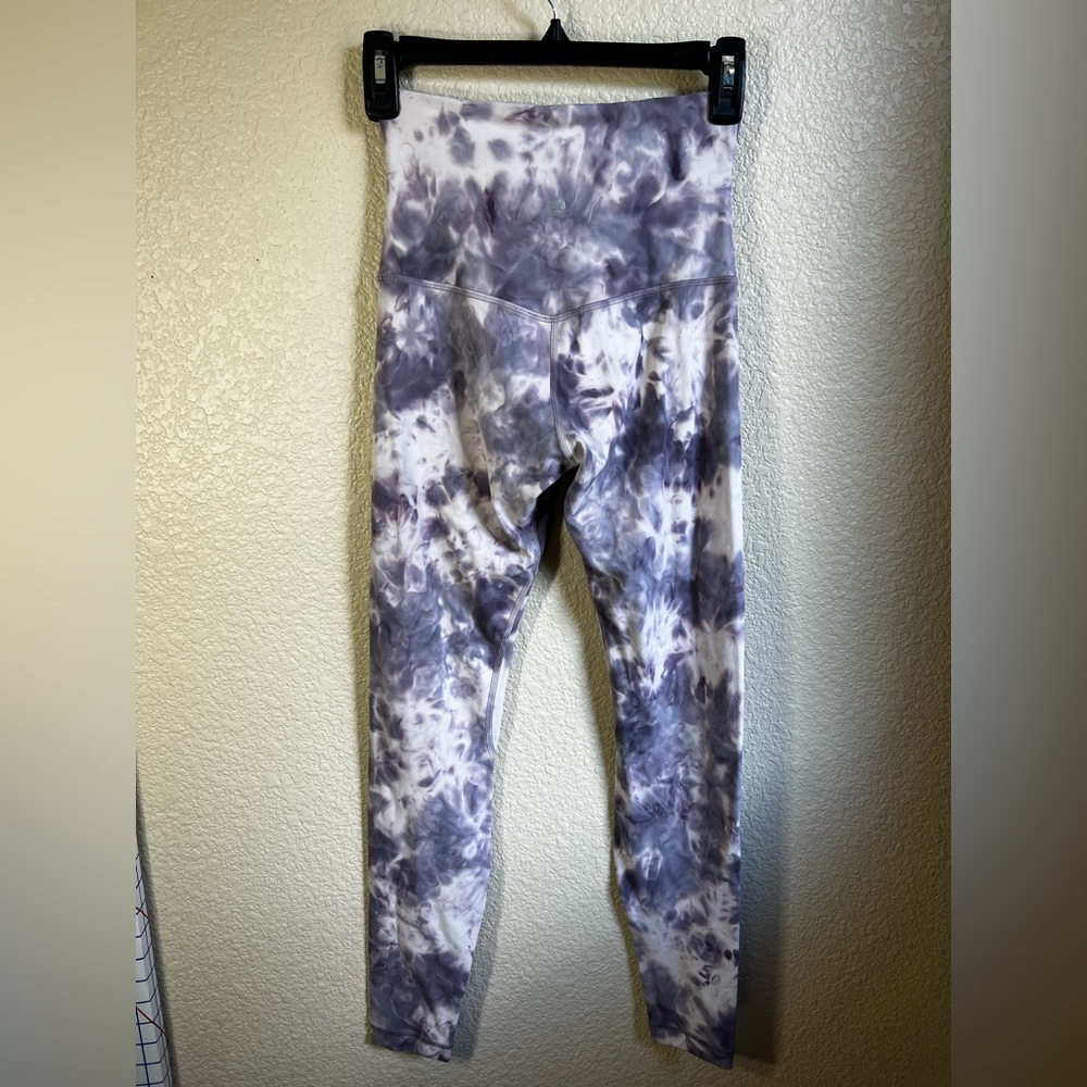 Lululemon Align Pant 28 Criss Cross Waist Diamond Dye Stargaze Pitch Grey size 4